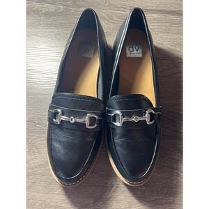 Dolce Vita Claudea Black Lug Sole Horsebit Loafers Womens 11 Chunky Shoes (Flaw)